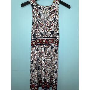 Max Studio spring summer dress geo print flowy, loose work or play Size Medium